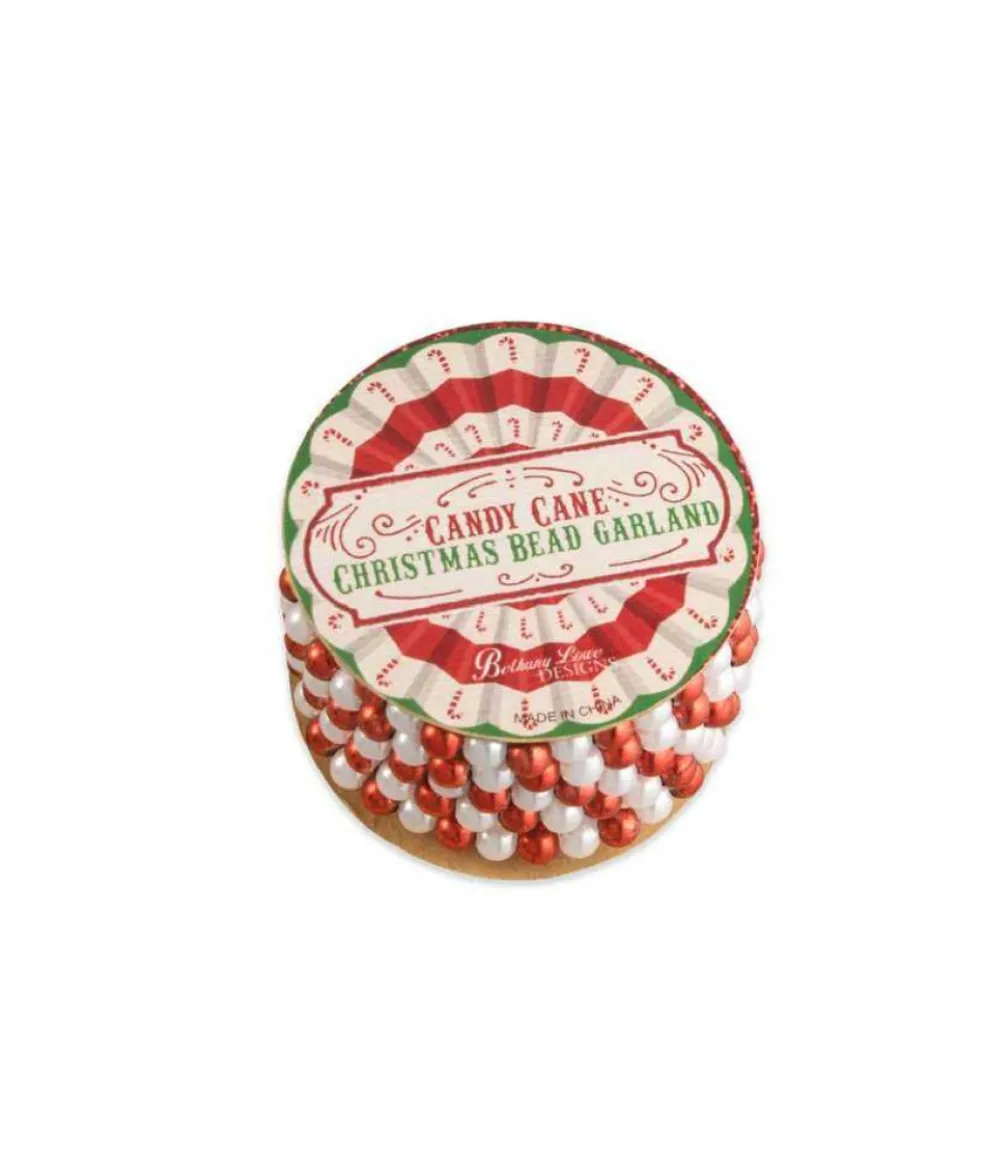 Bethany Lowe Traditional* Lc9600 Candycane Mini Bead Grl Spool