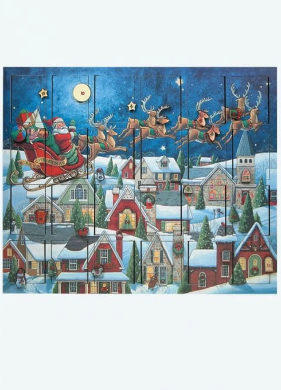 Byers Choice Home Decors*Byers'Choice Santas Sleigh Advent Calendar Ac07S