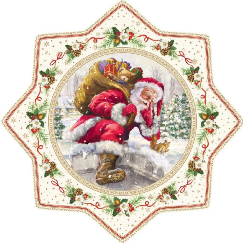 Easy Life Tableware*Christmas Tableware: Cake Serving Plate In Porcelain