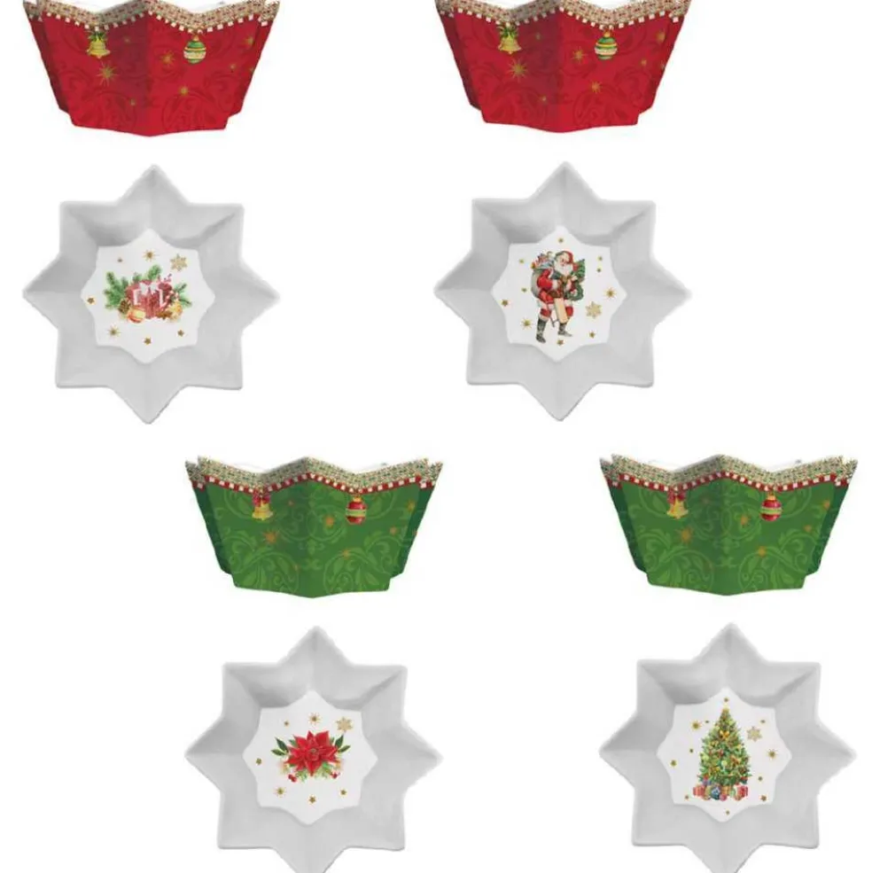 Easy Life Tableware*Christmas Tableware: Set 4 Porcelain Bowls In Colour Box