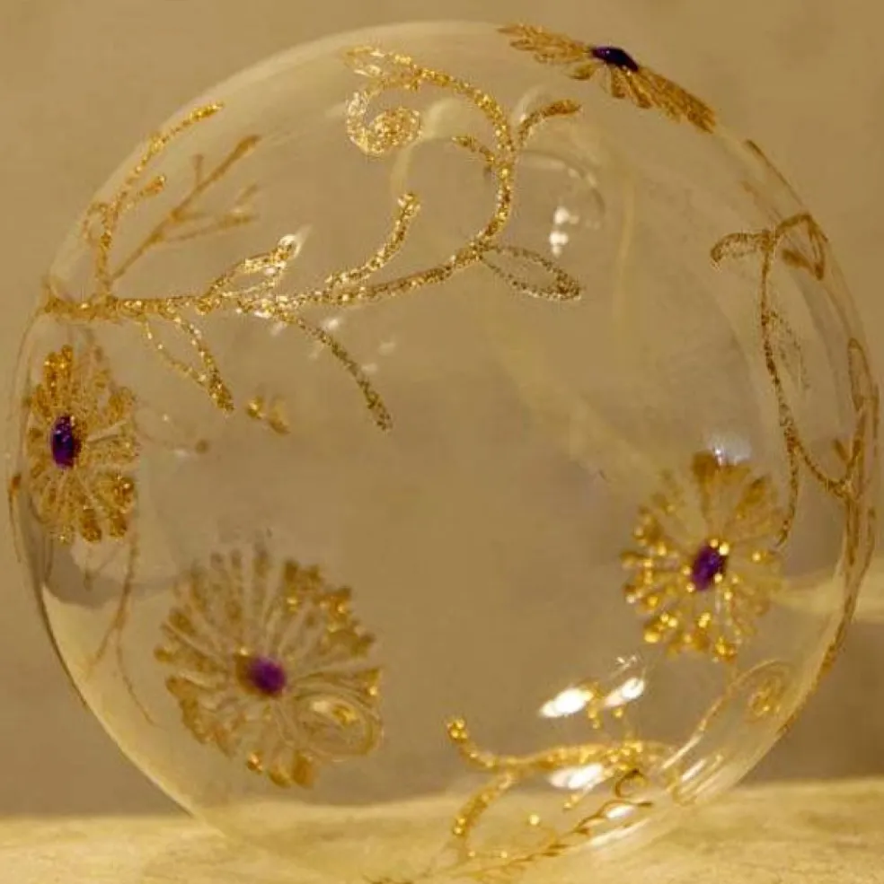 Diguel Sfere Glass Baubles*Diguel Sphere Golden Flowers - 2011