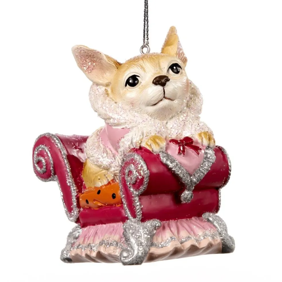 Goodwill Christmas Tree*Dog On Sofa Ornament Tr 27363