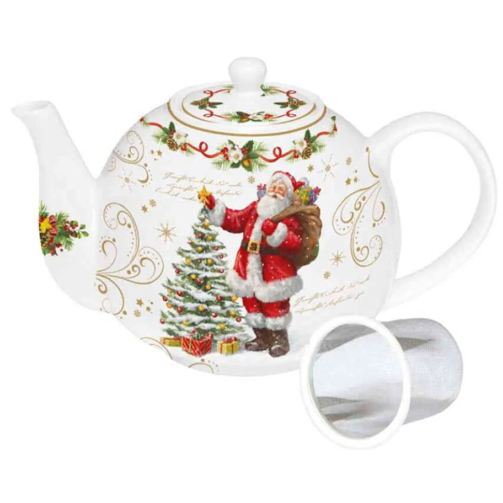 Easy Life Tableware* Tableware Porcelain 1Lt Teapot With Infuser