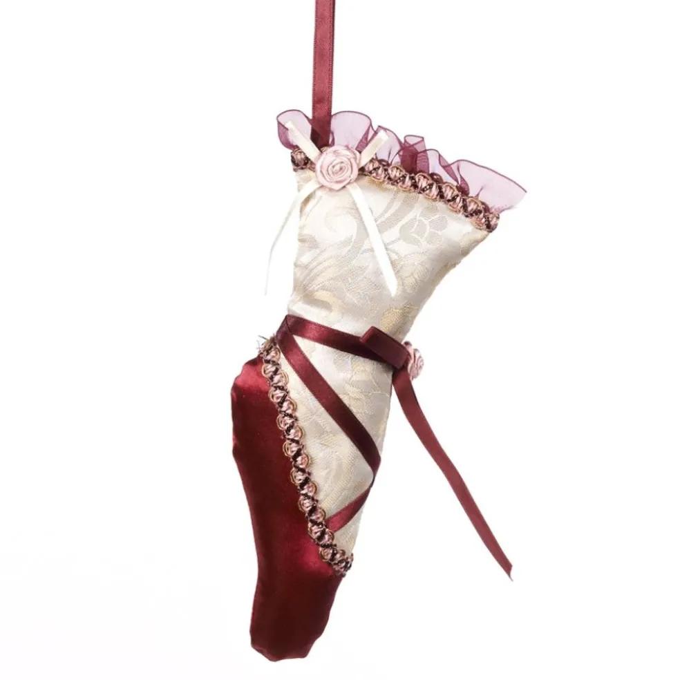 Goodwill Christmas Tree*Fabric Ballet Slipper Ornament Br 32435