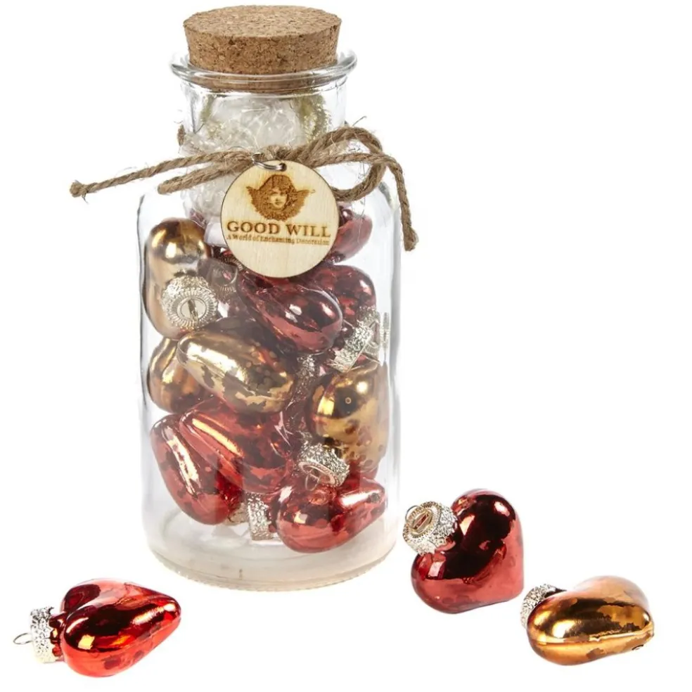 Goodwill Christmas Tree*Glass Antique Heart Ornament In Bottle Mc 18130