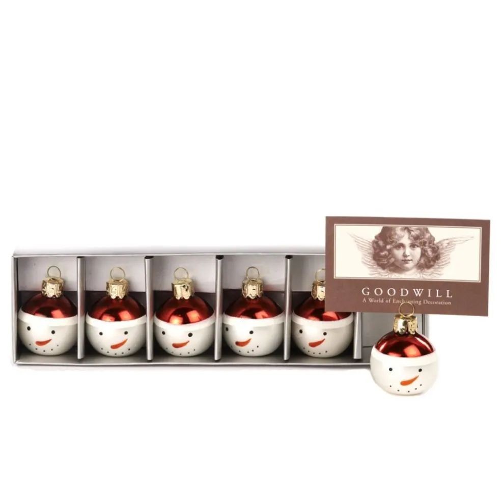 Goodwill Home Decors*Glass Snowman Cardholder Box 6 P 36646
