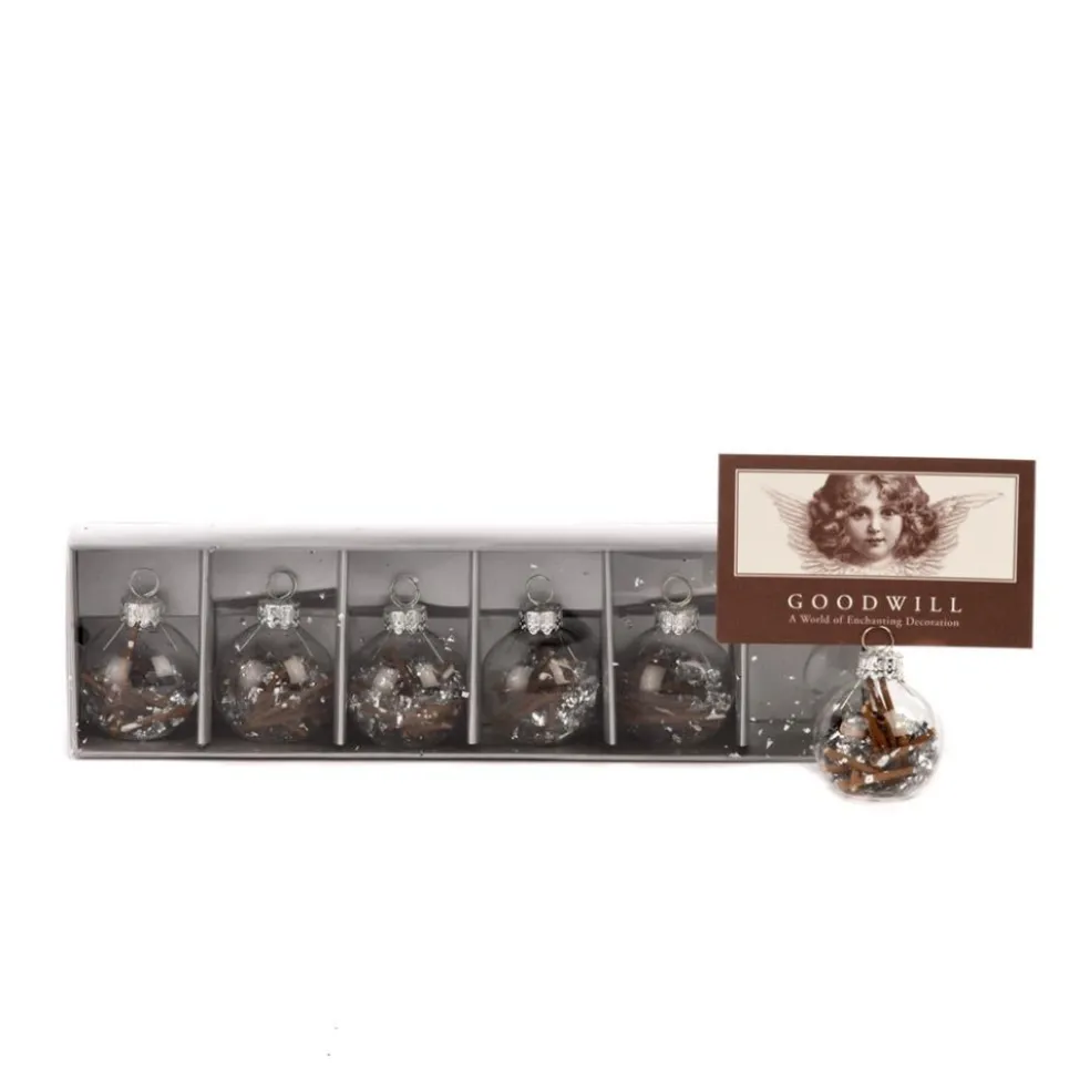Goodwill Home Decors*Glass Snowy Twig Cardholder Box 6 P 36648