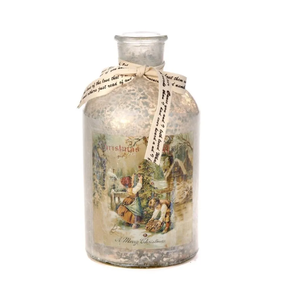 Goodwill Home Decors*Glass Xmas Kids Bottle Mc 18032