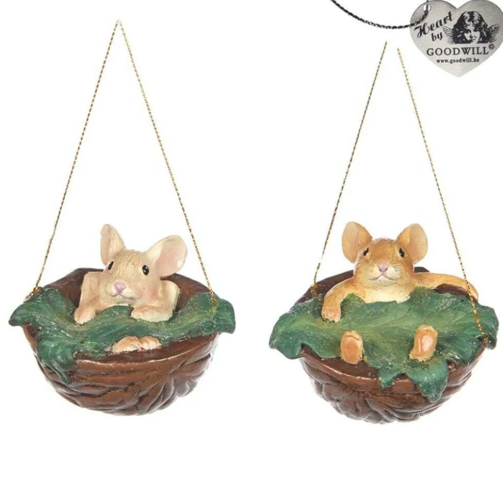 Goodwill Christmas Tree*Goodill Belgium 2020 B 94502 Woodland Mouse In Nut Bed 2 Assorted