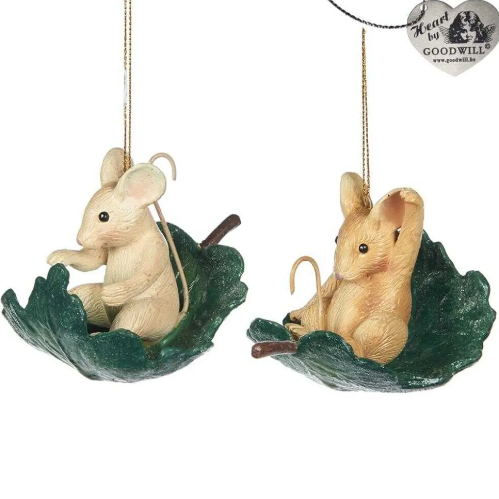 Goodwill Christmas Tree*Goodill Belgium 2020 B 94500 Woodland Mouse On Leaf 2 Assorted