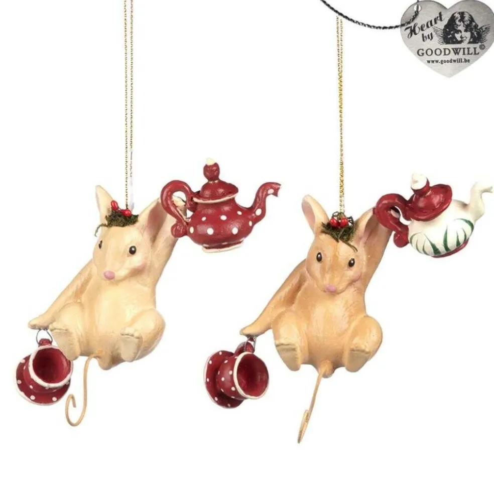 Goodwill Christmas Tree*Goodill Belgium 2020 B 93152 Woodland Tea Time Mouse 2 Assorted
