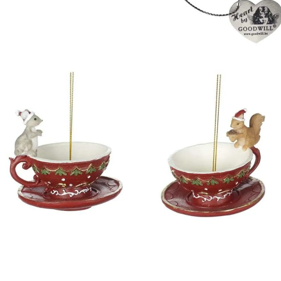 Goodwill Christmas Tree*Goodill Belgium 2020 Mc 35002 Xmas Mouse Squirrel On Cup 2 Assorted