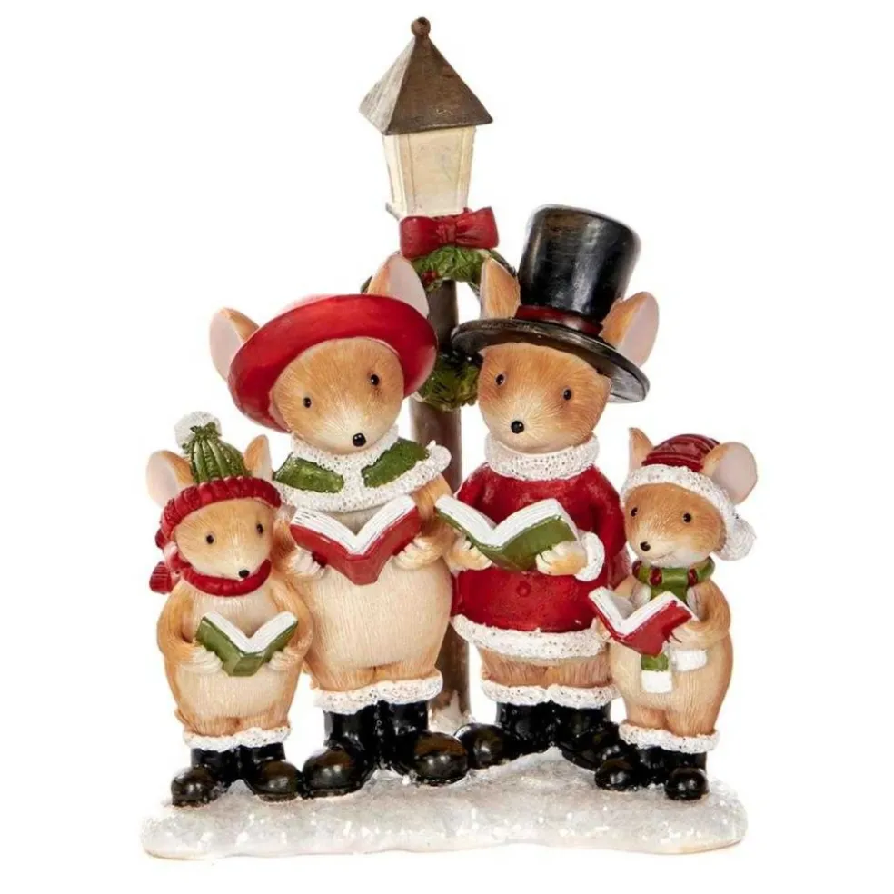 Goodwill Home Decors* Belgium Carolling Choir Mouse Family Mc 34038