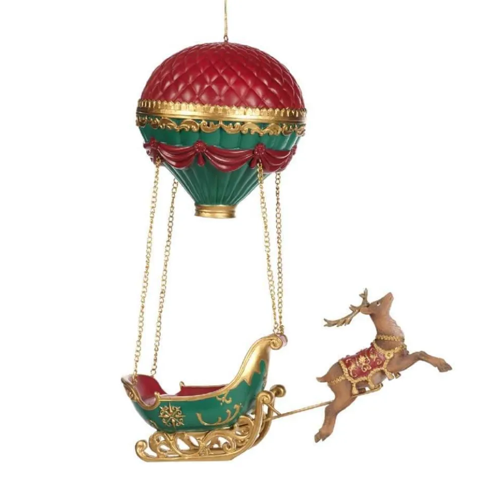 Goodwill Christmas Tree* Belgium D 46055 Hot Air Balloon Sleigh With Deer