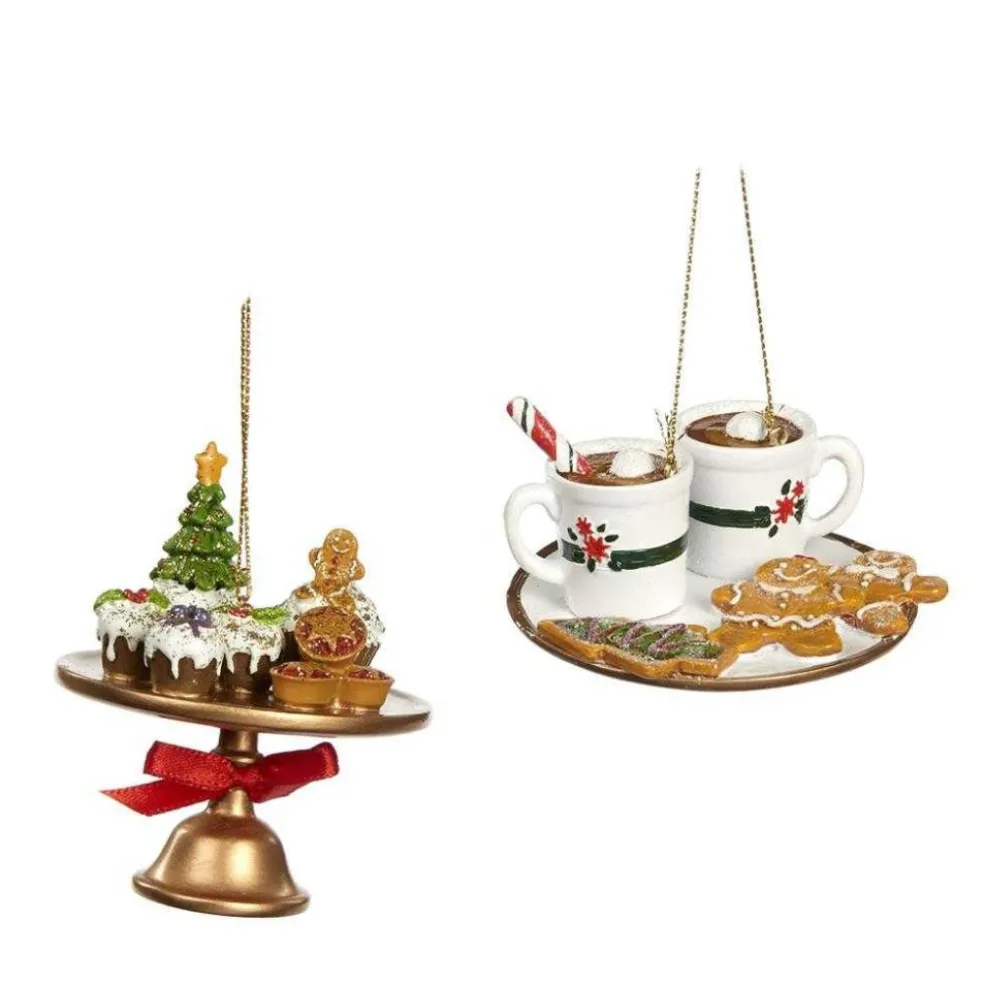 Goodwill Christmas Tree* Belgium Dessert Coffee Plate Ornament 2 Assorted Tr 24744