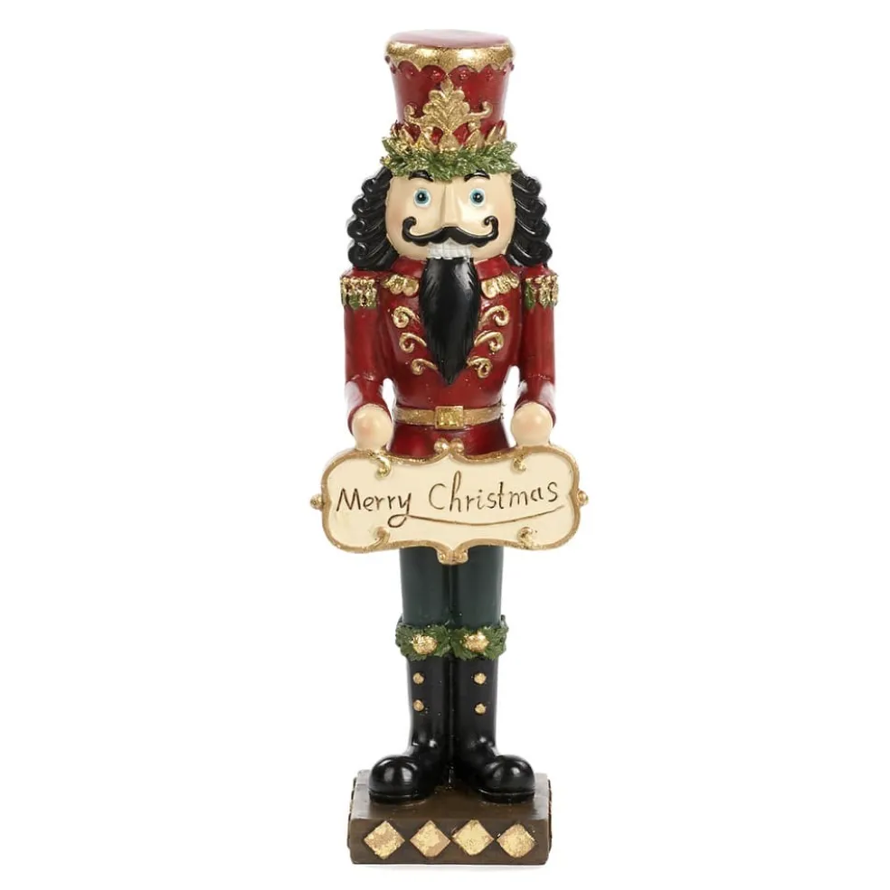 Goodwill Nutcrackers* Belgium Mc 36463 Nutcracker With Merry Christmas Sign