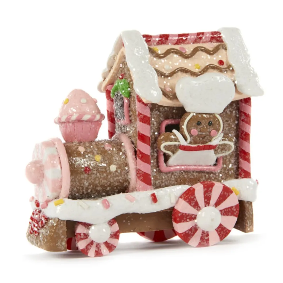 Goodwill Gingerbread* Clay Gingerbread Train Ornament Kl 60073