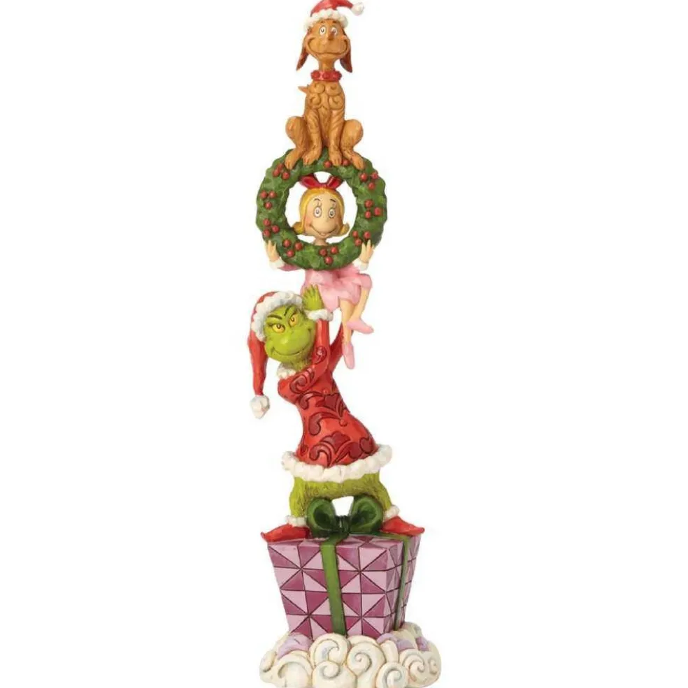 Jim Shore Home Decors* 6002066 Stacked Grinch Characters Figurine