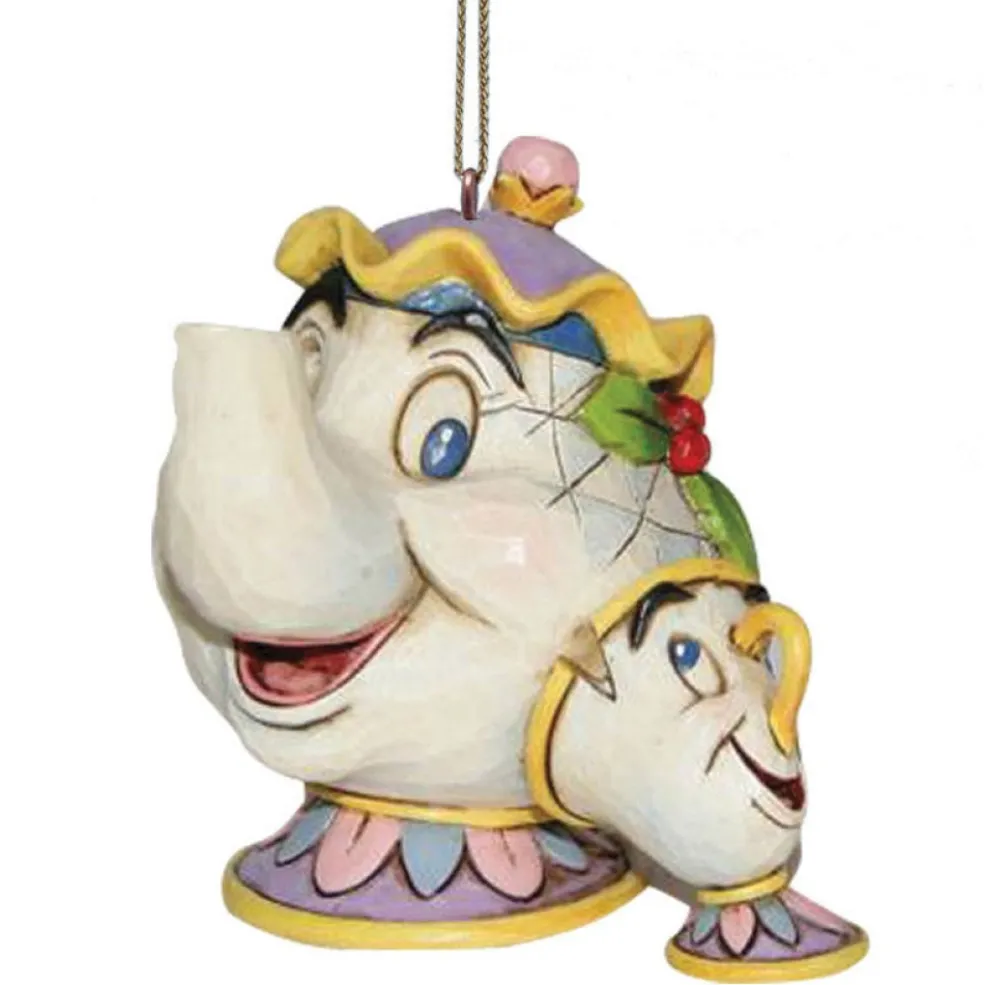Jim Shore Christmas Tree* A21431 Mrs Potts & Chip Hanging Ornament