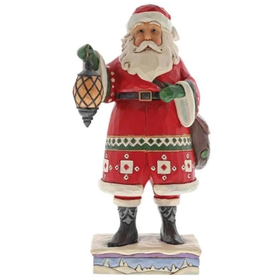Jim Shore Santa Claus* Delivering December (Santa With Lantern And Satchel) 4058790