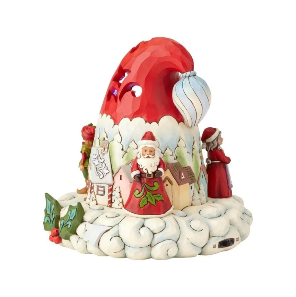 Jim Shore Santa Claus* Hats Off To Christmas Magic (Lighted Santa Hat) 4060107