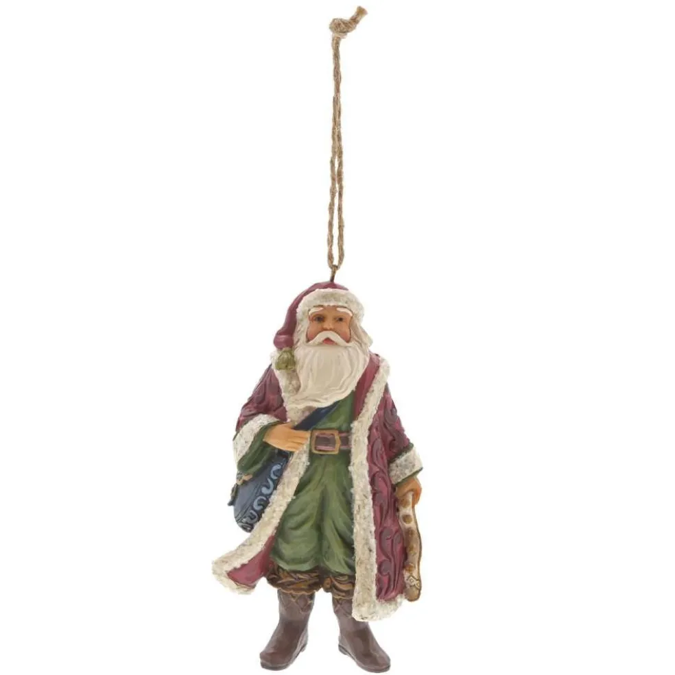 Jim Shore Christmas Tree* Victorian Santa With Satchel (Hanging Ornament) 6001432
