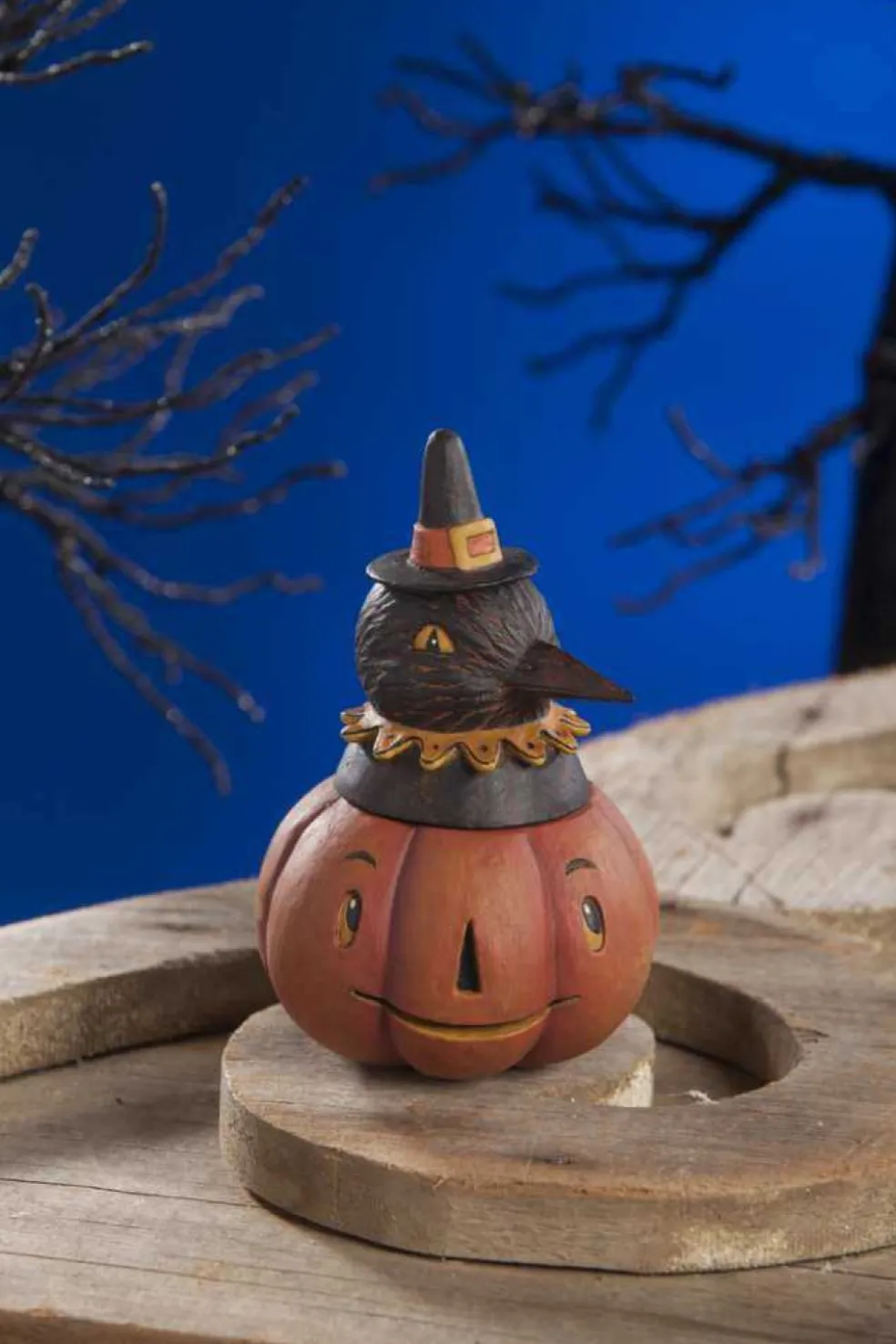 Bethany Lowe Halloween*Jp7941 Johanna Parker Pumpkin Crow Bowl
