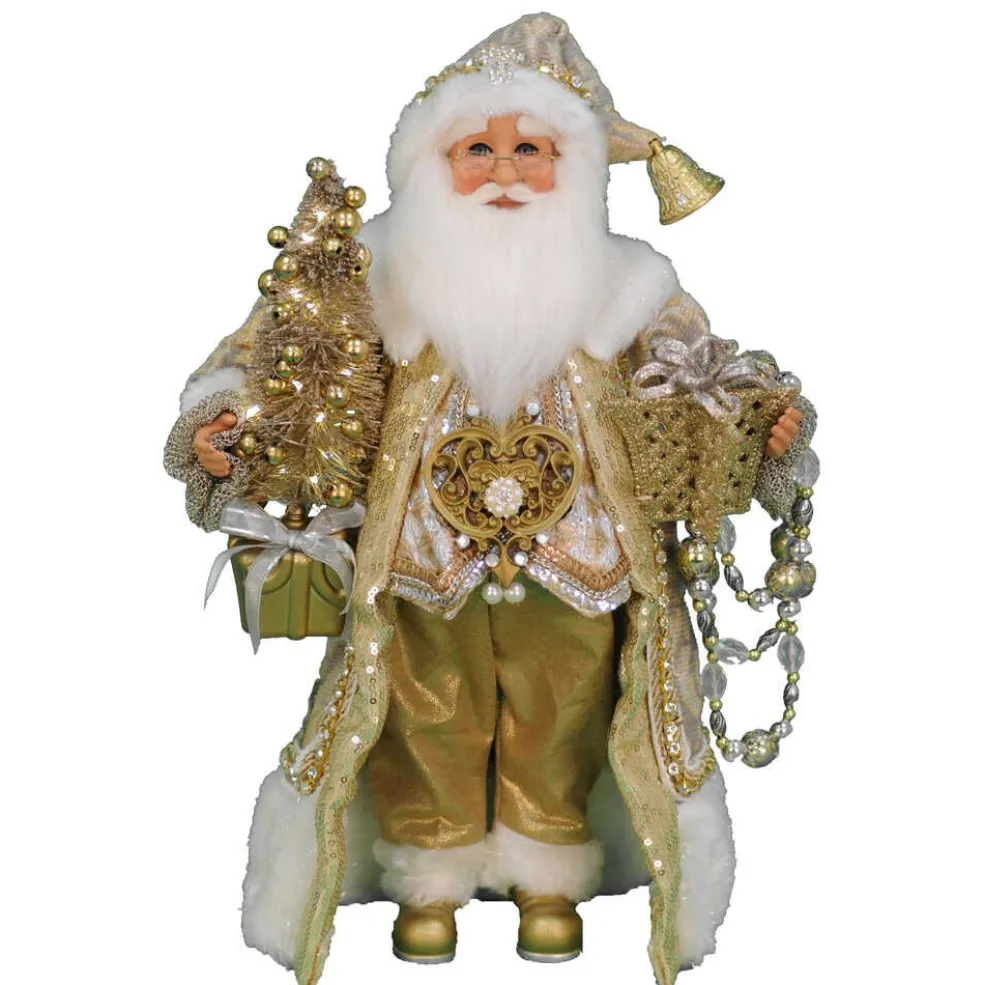 Karen Didion Santa Claus* Originals Lighted Golden Glimmer Santa Cc16-189