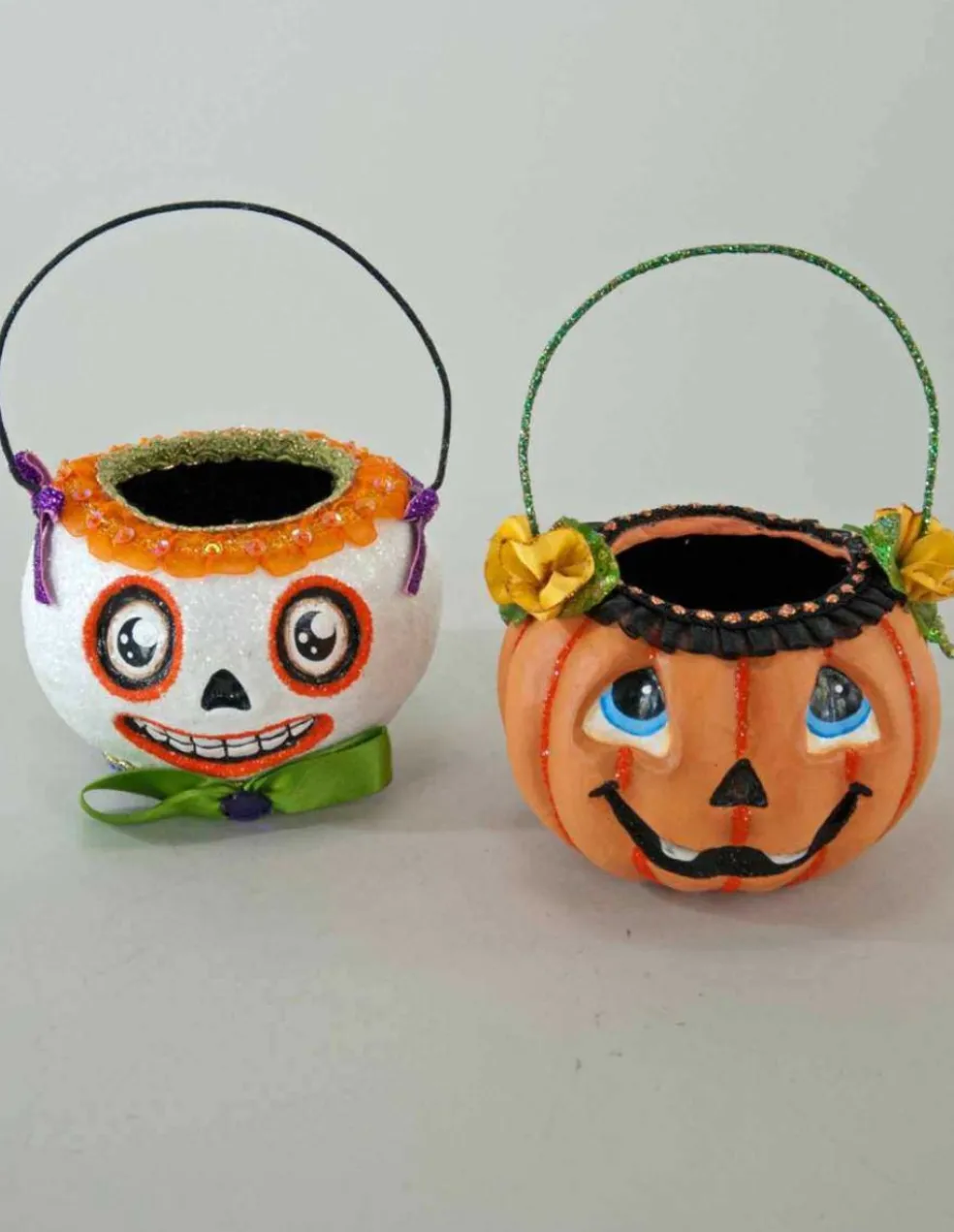 Katherine Collection Halloween*Katherine's Collection 28-828387 Pumpkin Patch Mini Pumpkin Containers - Assortment Of 2