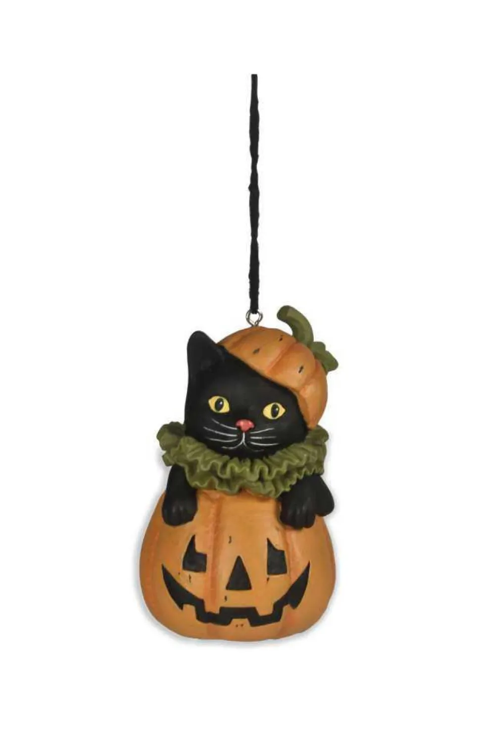 Bethany Lowe Halloween*Kl7553 Black Cat In Jol Ornament