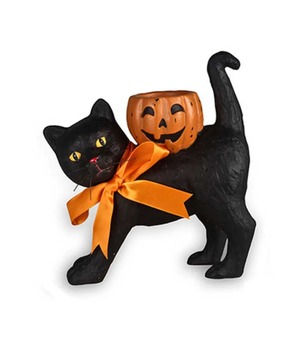 Bethany Lowe Halloween*Kl7551 Black Cat Votive Holder