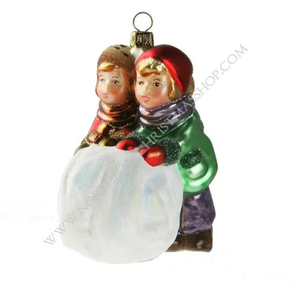 Komozja Famiily Glass Baubles*Komozja Family Mostowski Children With A Snow Ball
