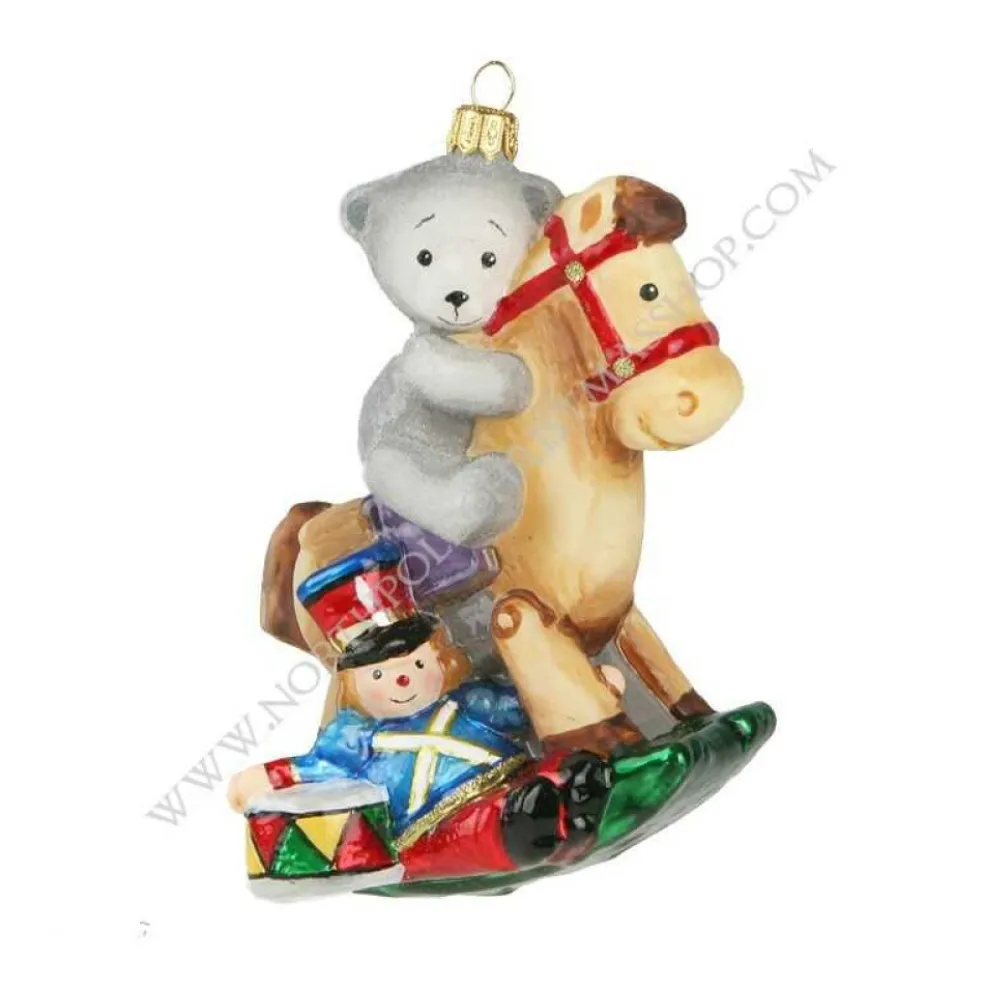 Komozja Famiily Glass Baubles*Komozja Family Mostowski Toys-Horse, Teddy Bear, Drummer