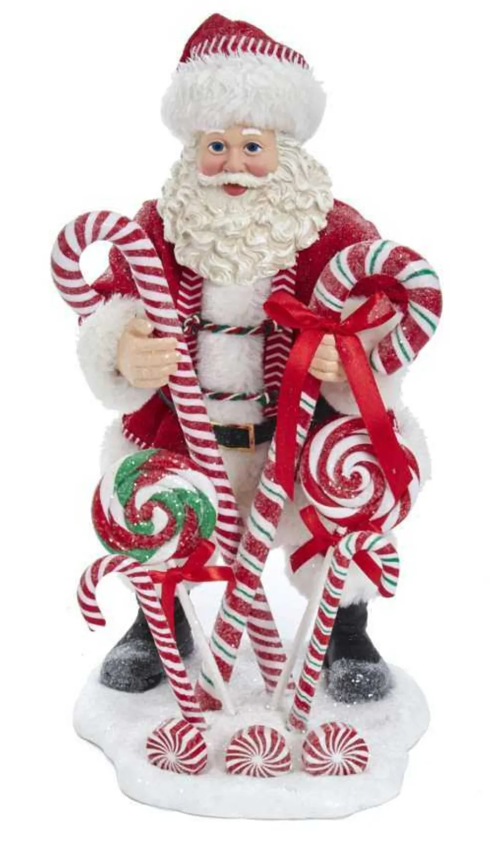 Kurt Adler Santa Claus* Fa0130 Fabriche Peppermint Grdn Santa