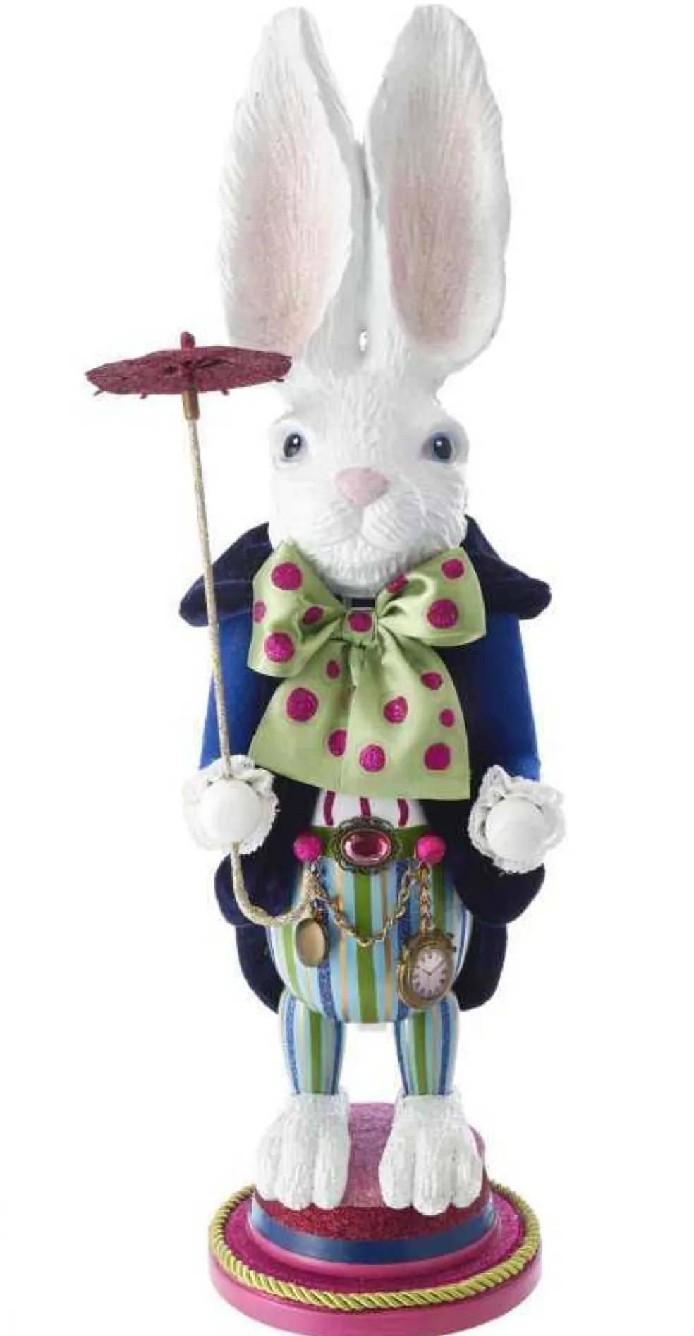 Kurt Adler Alice* Ha0382 Hollywood White Rabbit Nutcracker
