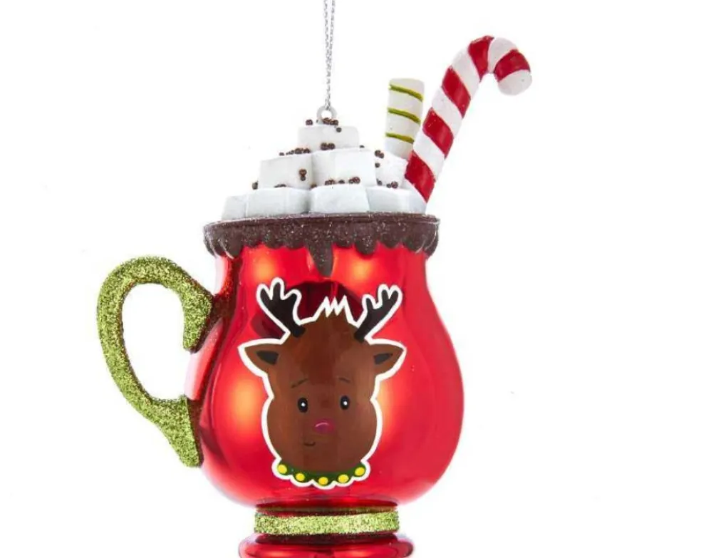Kurt Adler Christmas Tree* Nb1501 Noble Gems Glass Cocoa Mug Orn