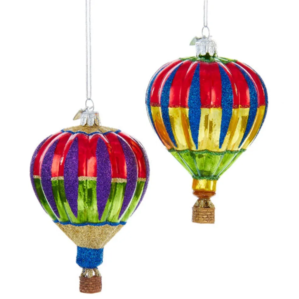 Kurt Adler Christmas Tree*Kurt S. Adler Nyc Nb1082 Noble Gems Hot Air Baloon 2 Assorted