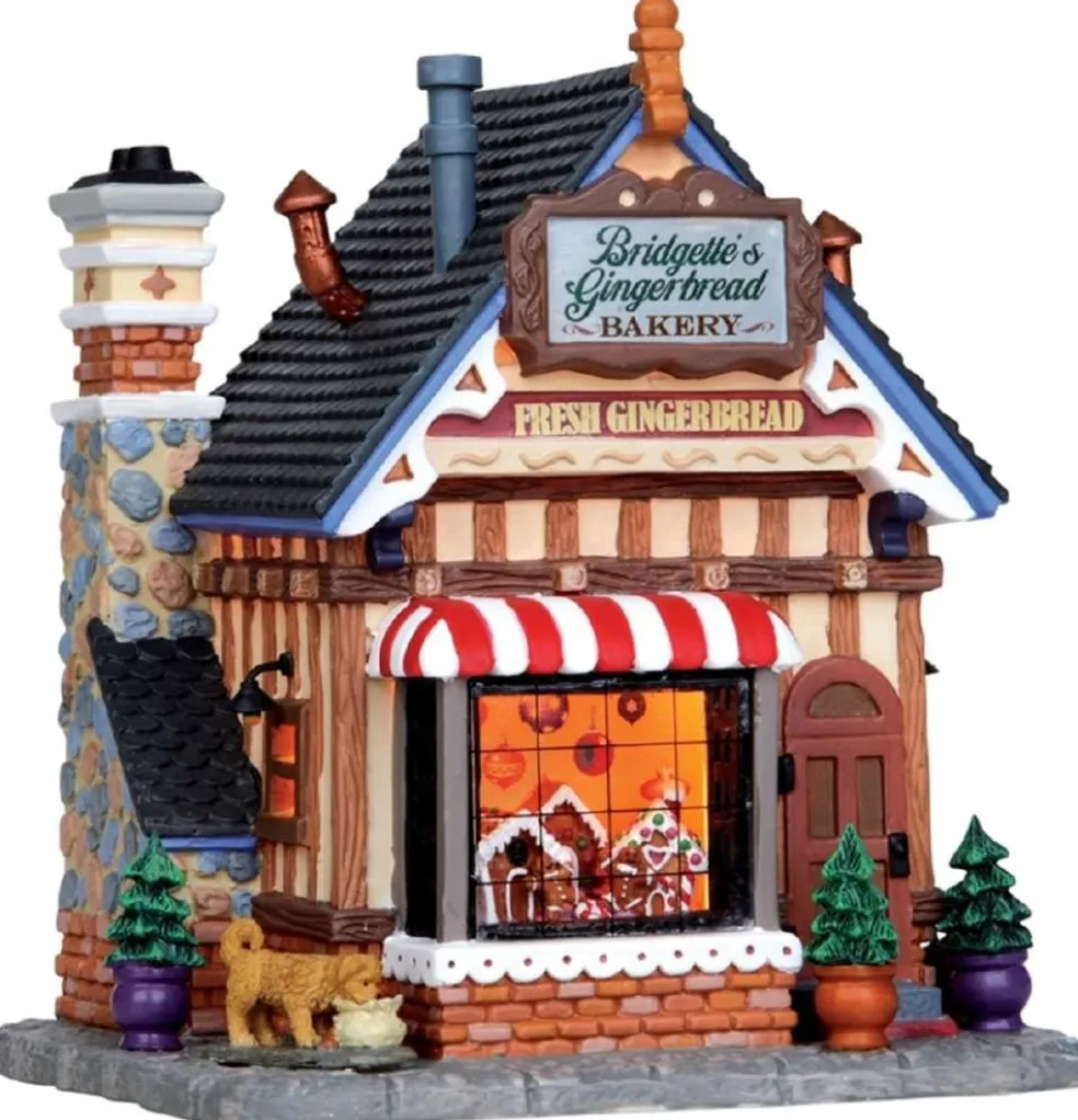 Lemax Halloween Villages* Bridgette's Gingerbread Bakery, B/O Led (Ld) 15264 Caddington Village