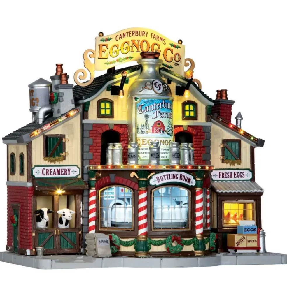 Lemax Christmas Villages* Canterbury Farms Eggnog Factory, With 4.5V Adaptor 65131 Harvest Crossing