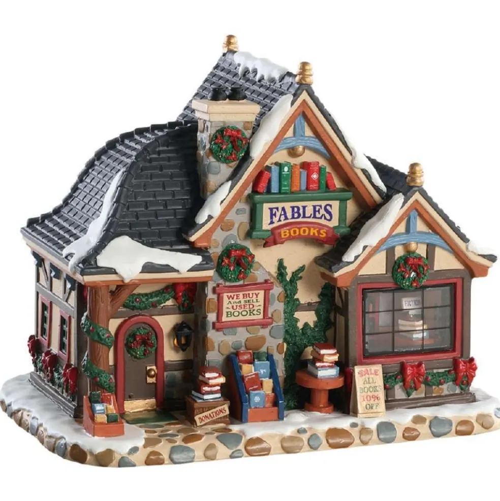 Lemax Christmas Villages* Fables Bookstore, B/O Led 85366 Caddington Village