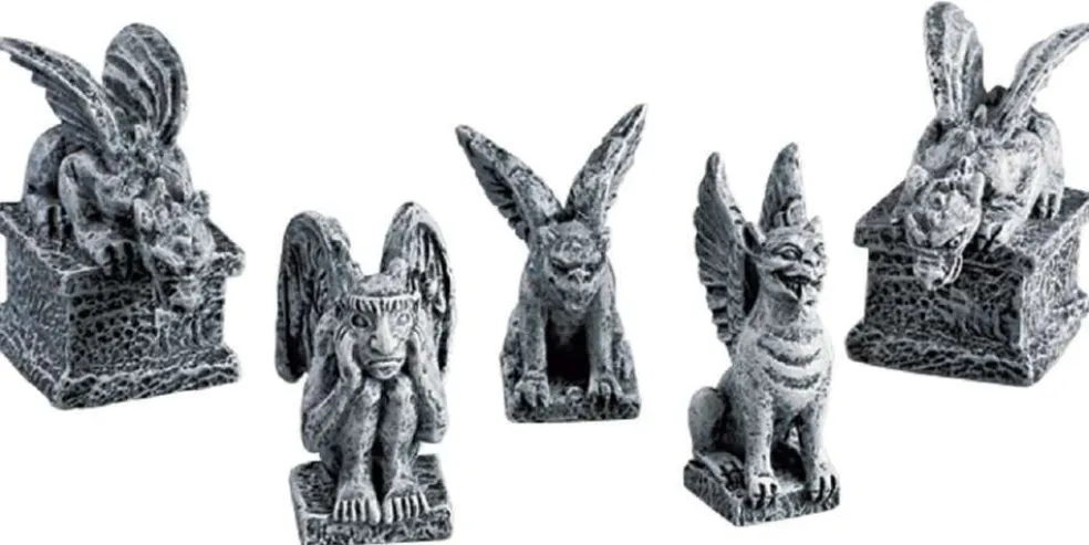 Lemax Halloween Villages* Gargoyles, Set Of 5 52124 Spooky Town