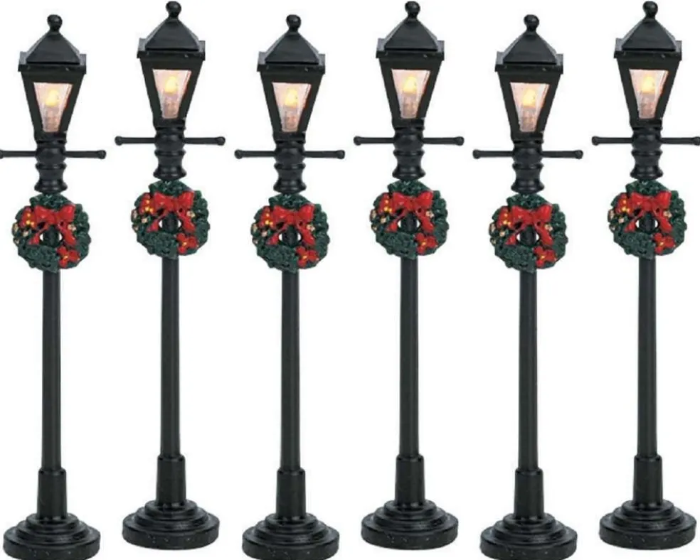Lemax Christmas Villages* Gas Lantern Street Lamp, Set Of 6, B/O (4.5V) 64499 General