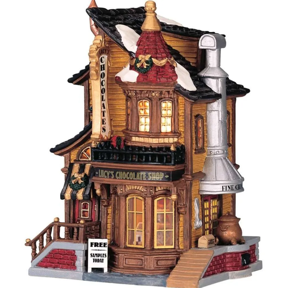 Lemax Christmas Villages* Lucy's Chocolate Shop, B/O Led 45052 Caddington Village