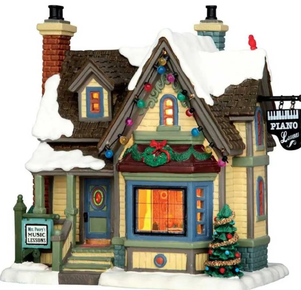 Lemax Christmas Villages* Mrs Posey Piano Lessons 65107 - Caddington Village