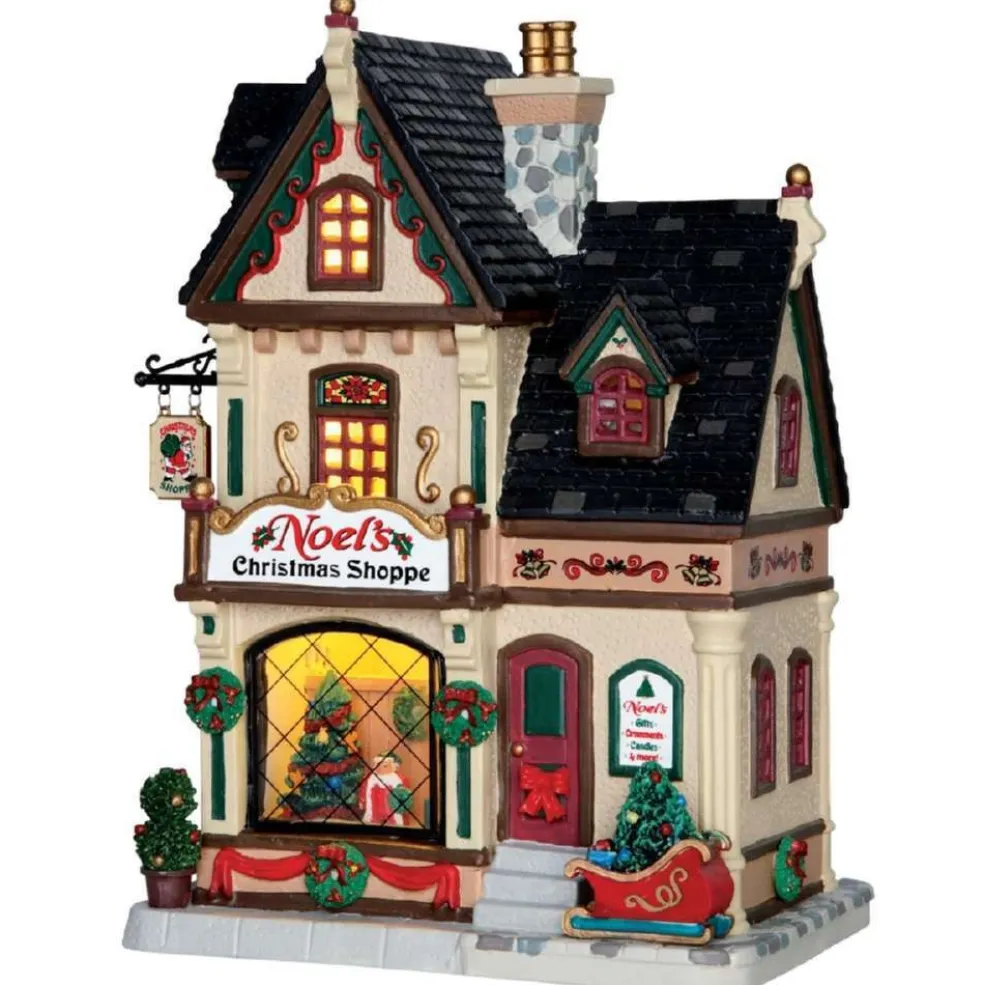 Lemax Christmas Villages* Noel's Christmas Shoppe, B/O Led 65154 Caddington Village