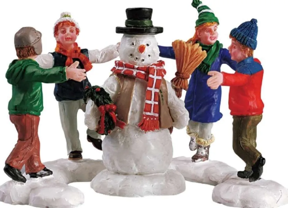 Lemax Christmas Villages* Ring Around The Snowman Set Of 3 52112 Figurines