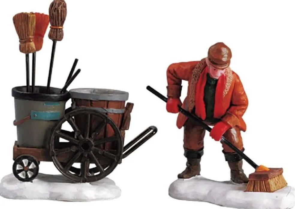 Lemax Christmas Villages* Street Sweeper Set Of 2 52093 Figurines