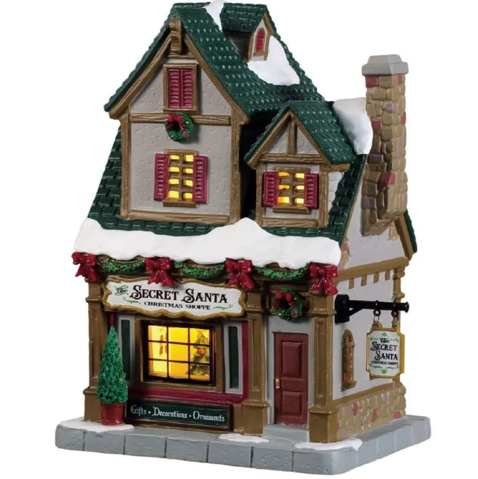 Lemax Christmas Villages* The Secret Santa Christmas Shoppe, B/O Led 95512 Caddington Village