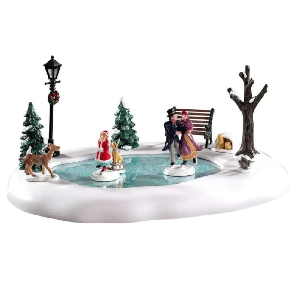 Lemax Christmas Villages* Victorian Skaters, B/O (4.5V) 94527 Caddington Village
