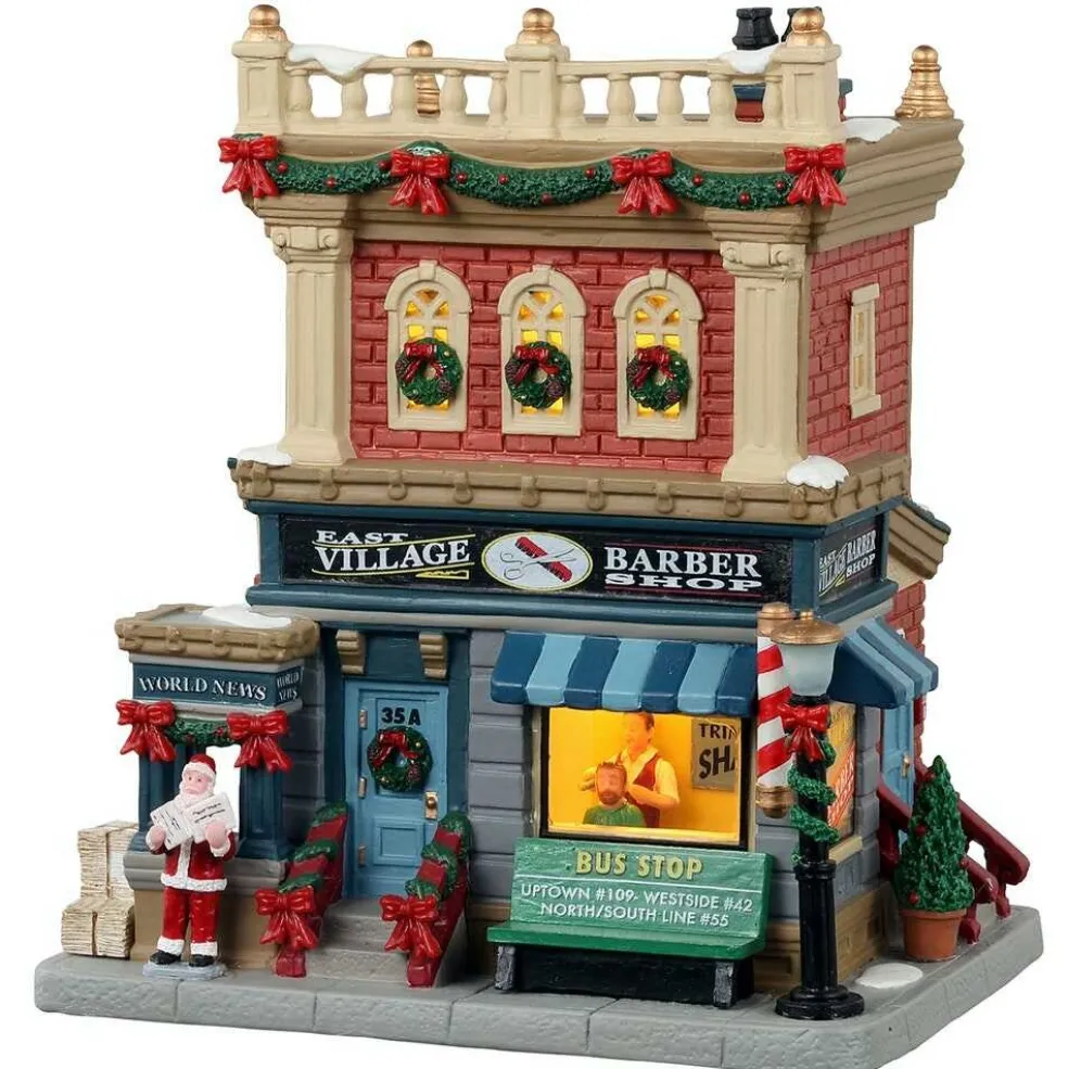 Lemax Christmas Villages* Village 2021 East Village Barber Shop 15771
